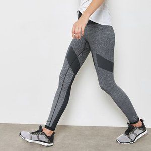 Adidas Seamless Linear Running Tights, XS, Gray Chevron
